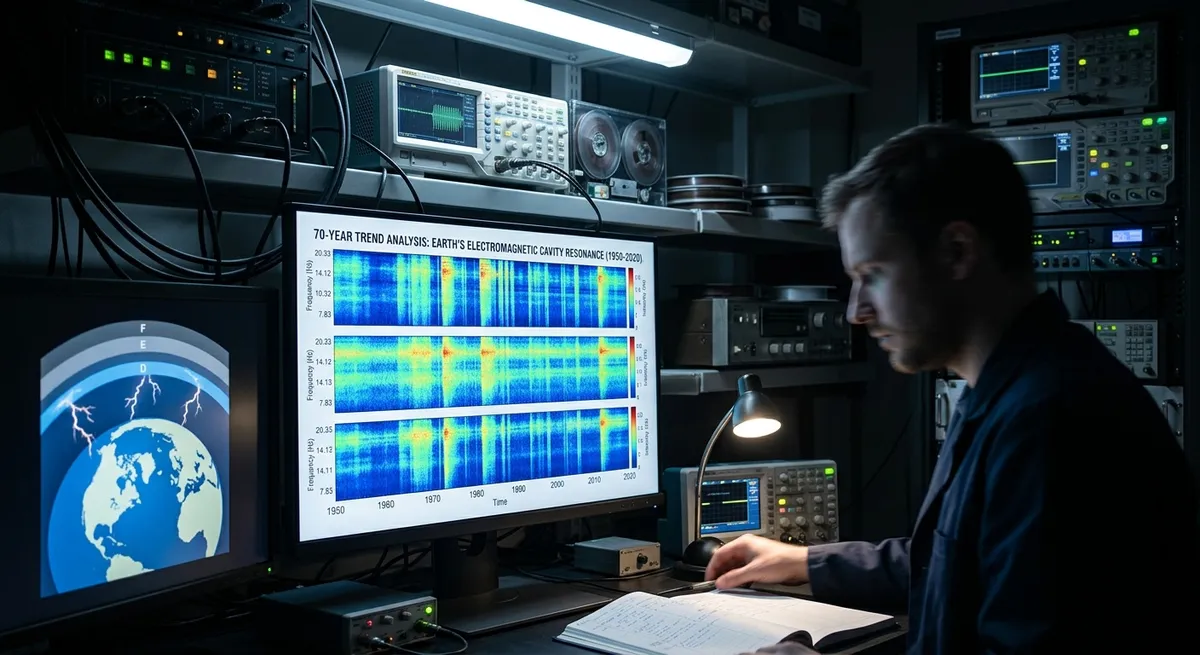Historical Data Trends in Schumann Resonance Measurements: 70 Years of Earth's Electromagnetic Record