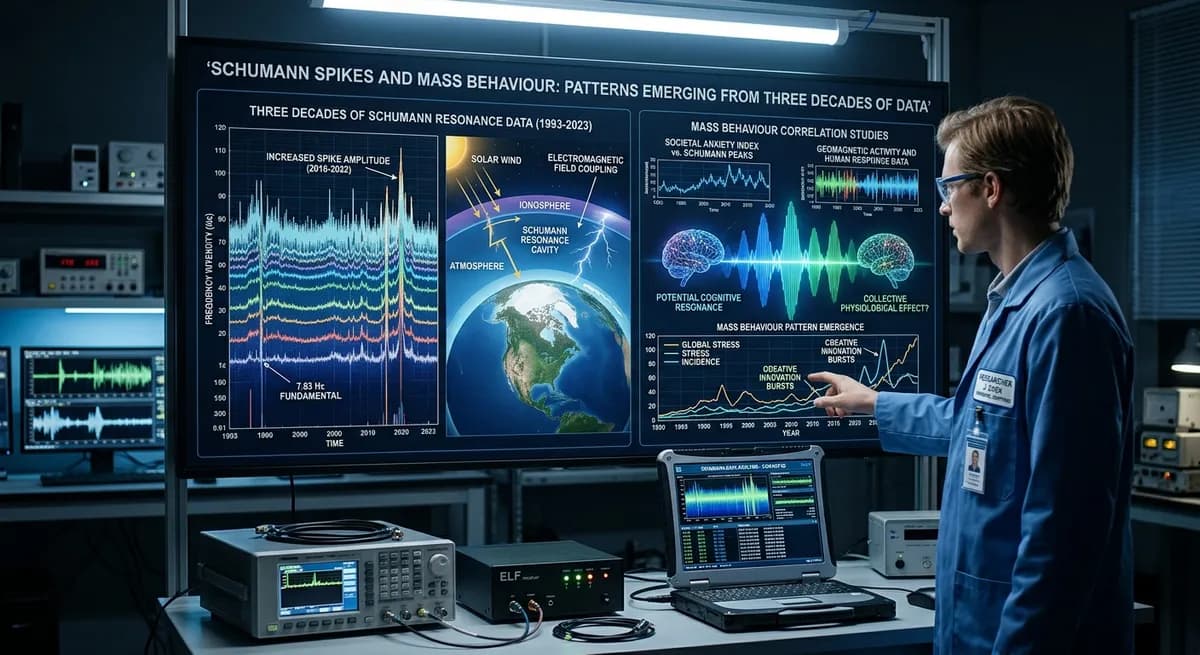 Schumann Spikes and Mass Behaviour: Patterns Emerging from Three Decades of Data